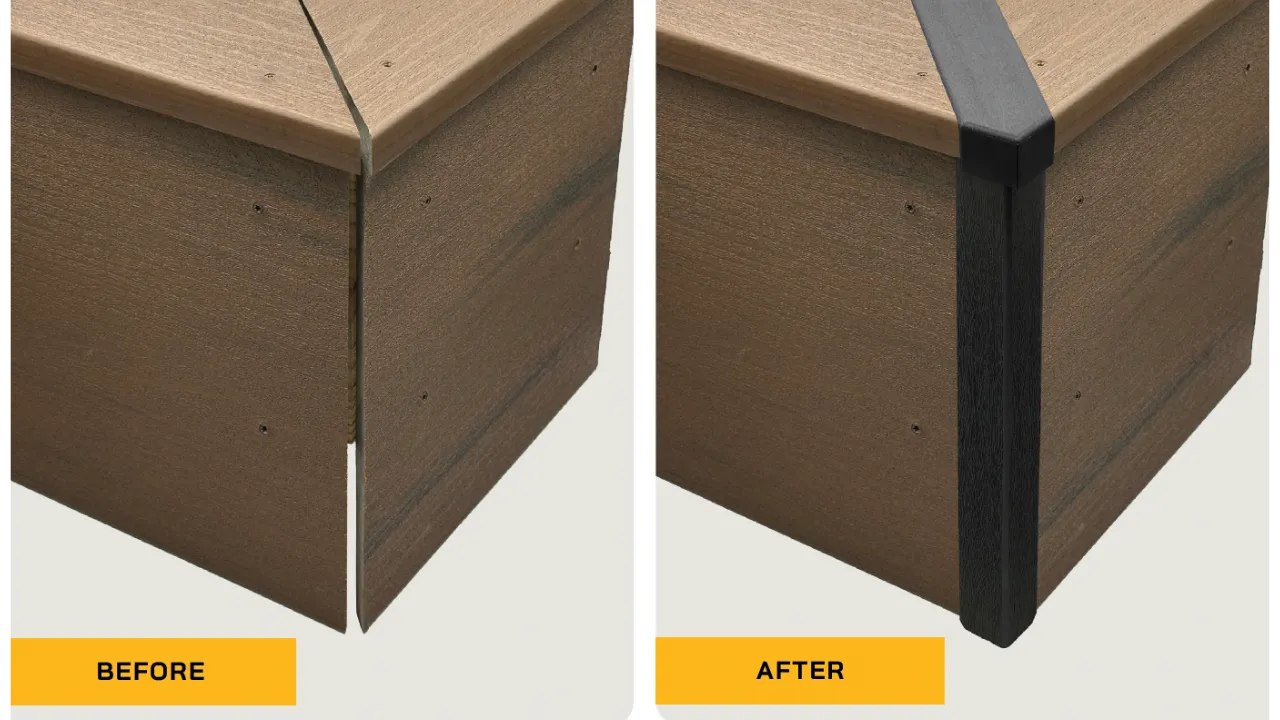 Existing deck corner retrofit with GAPCAP
