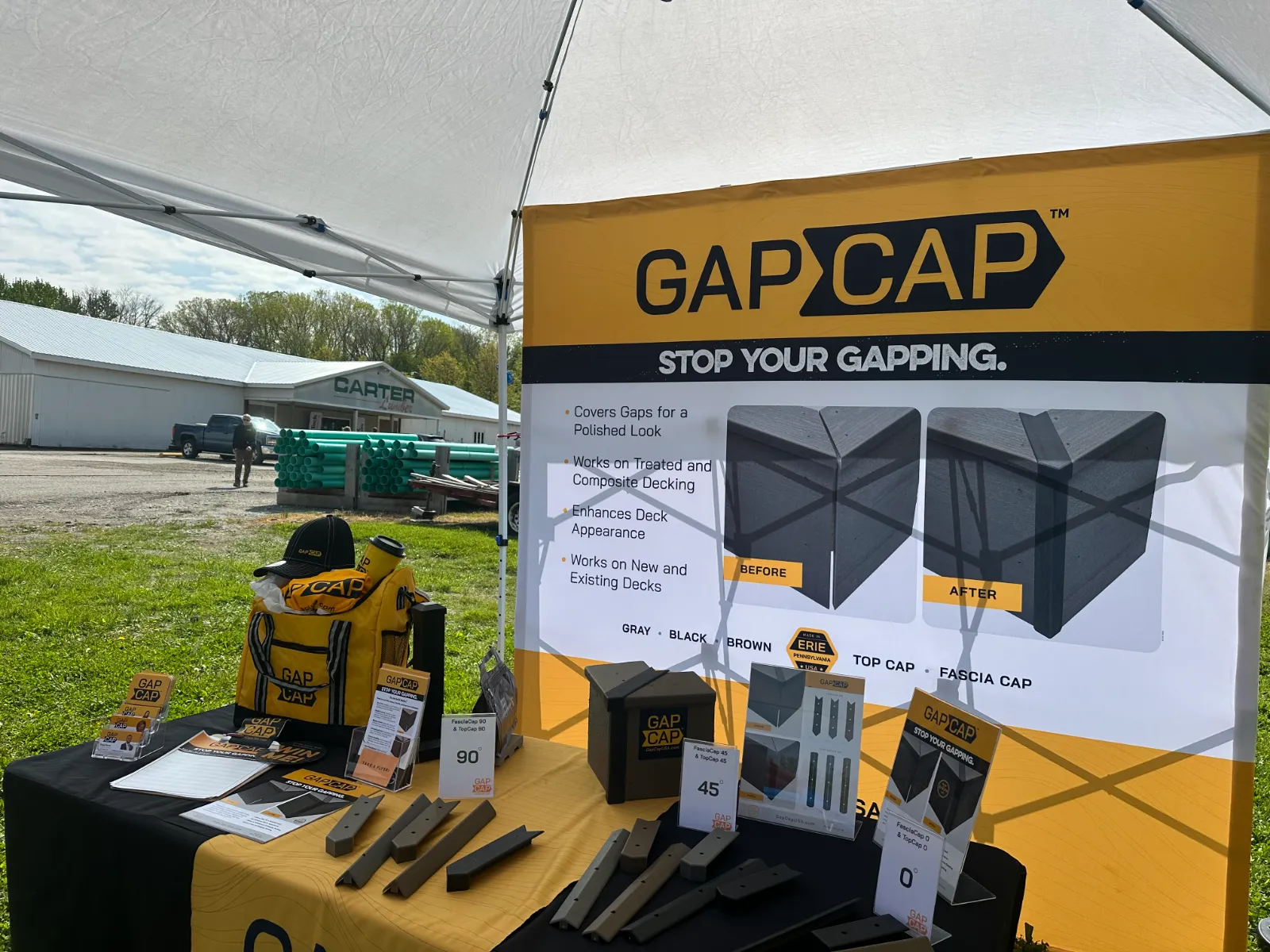 GAPCAP booth display at a Carter Lumber home show